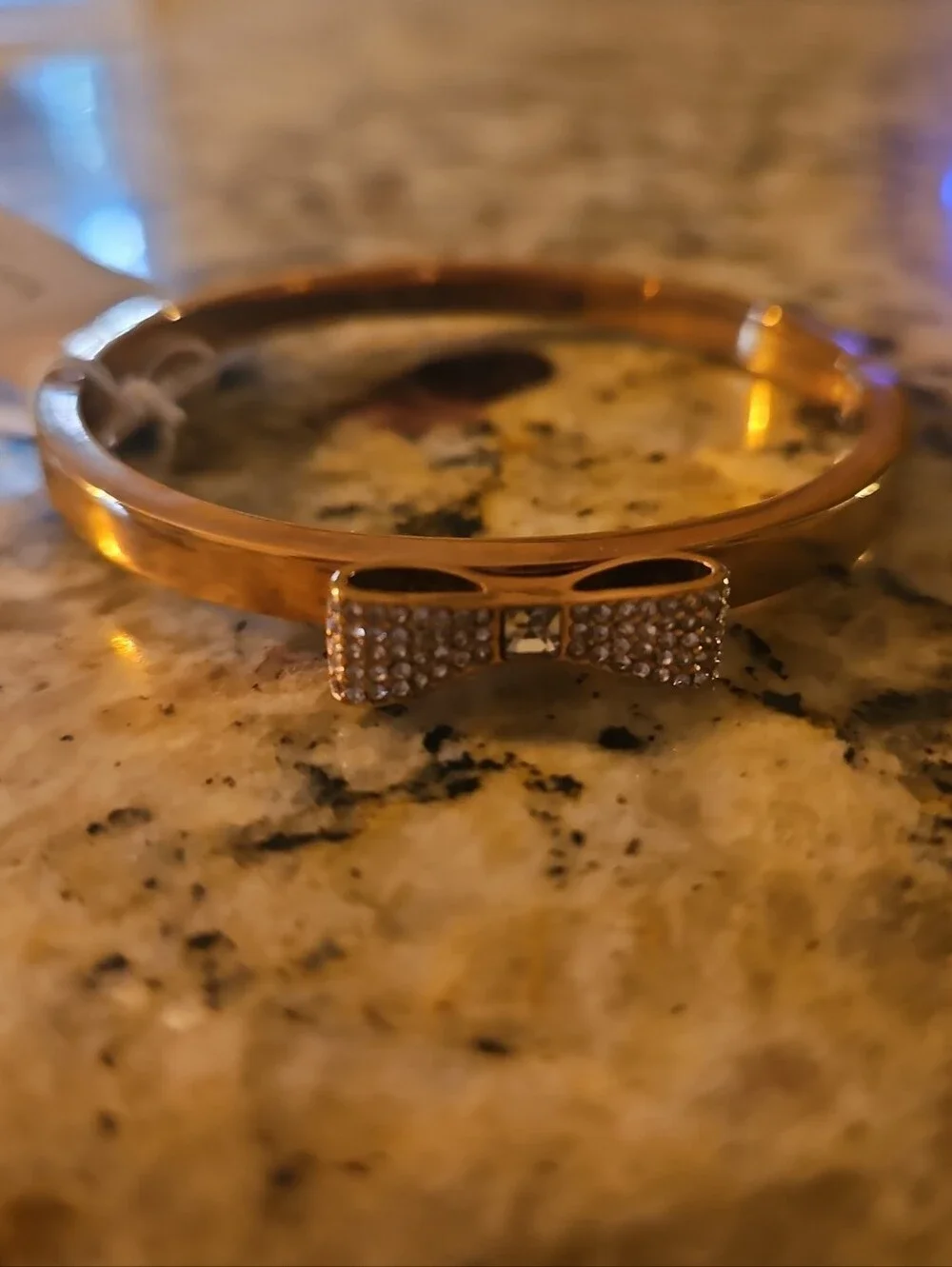 Kate Spade Ready Set Bow Bangle Bracelet Rose Gold Tone O0RU1567 - Picture 10 of 11